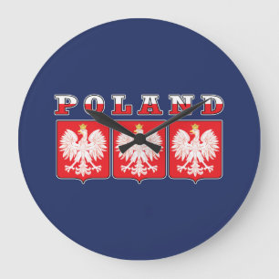 Grande Horloge Ronde Shields de Poland Eagle