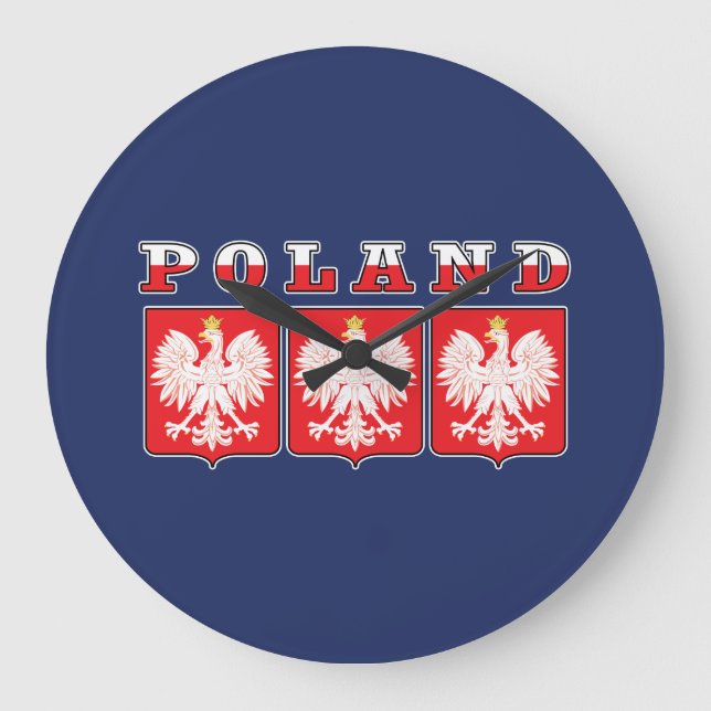 Grande Horloge Ronde Shields de Poland Eagle (Recto)