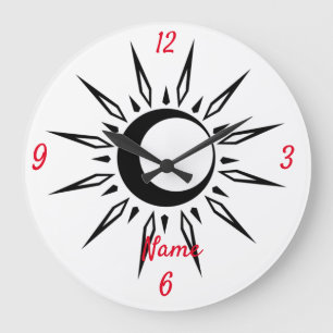 Grande Horloge Ronde Shining Sun Crescent Moon