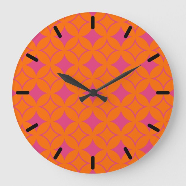 Grande Horloge Ronde Shippo rose et orange (Recto)