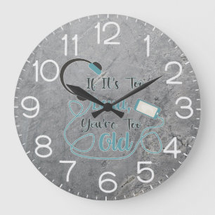 Grande Horloge Ronde Si c'est trop bruyant, vous êtes trop vieux musiqu