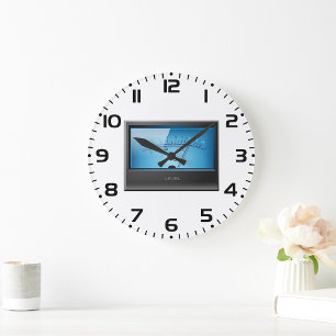 Grande Horloge Ronde Signal VU Meter