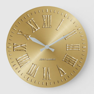 Grande Horloge Ronde Signature Wall Clock Gold