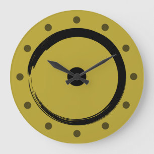 Grande Horloge Ronde Signe astrologique - Bouddhisme Zen Circle 1