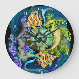 Grande Horloge Ronde SIGNE Zodiaque Pisces