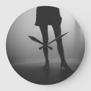 Grande Horloge Ronde Silencieux Silence aux Talons