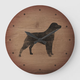 Grande Horloge Ronde Silhouette bretonne Style rustique