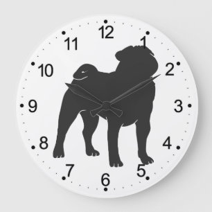 Grande Horloge Ronde Silhouette carlin - Choisir la couleur arrière - p