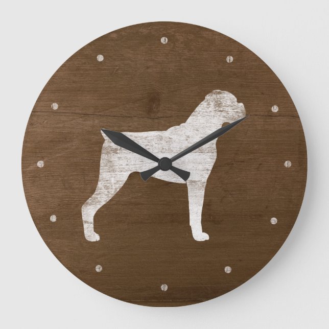 Grande Horloge Ronde Silhouette de boxe (Recto)