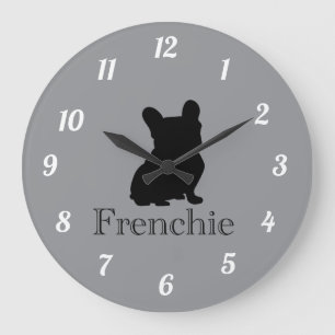 Grande Horloge Ronde silhouette de Frenchie