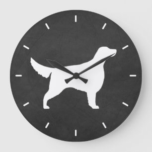 Grande Horloge Ronde Silhouette de Setter irlandais