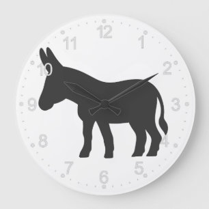 Grande Horloge Ronde Silhouette d'une mule