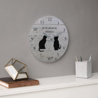 Silhouettes de chat moderne motif en bois monogram