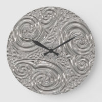 Silver elegant victorian art nouveau metallic look