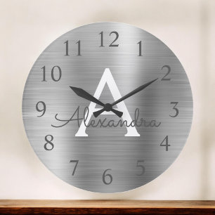 Grande Horloge Ronde Silver Metallic Monogram