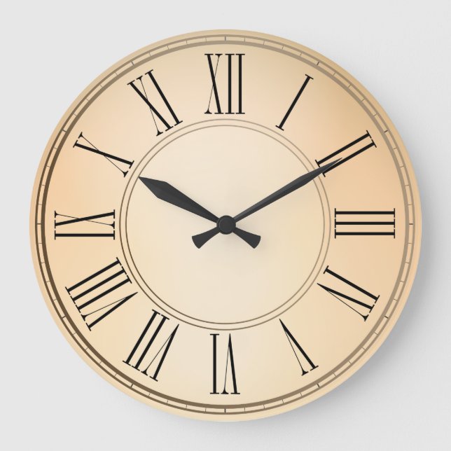 Grande Horloge Ronde Simple Elegant Vintage Frame | Wall Clock (Recto)