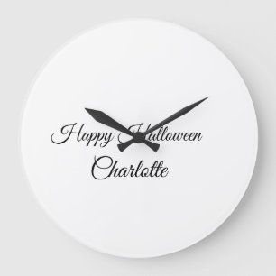 Grande Horloge Ronde SIMPLE MINIMAL.CUTIE AJOUTEZ NOM BÉBÉ joyeux Hallo