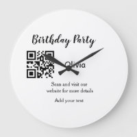 Simple site de fête d'anniversaire code-barres QR