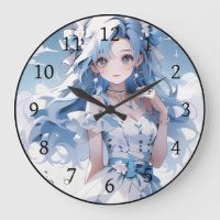 Sirène avec cheveux bleus dans une robe bleue
