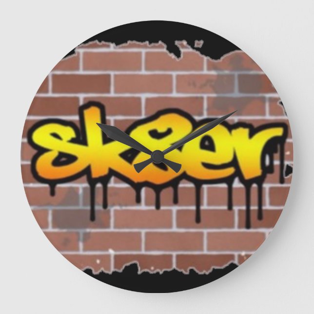 Grande Horloge Ronde Sk8er Wall Clock (Recto)