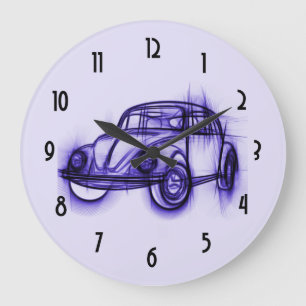 Grande Horloge Ronde Sketch de la voiture cool