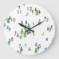 Skieurs Illustration Ski Hiver Piste