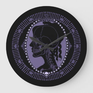 Grande Horloge Ronde Skull Cameo