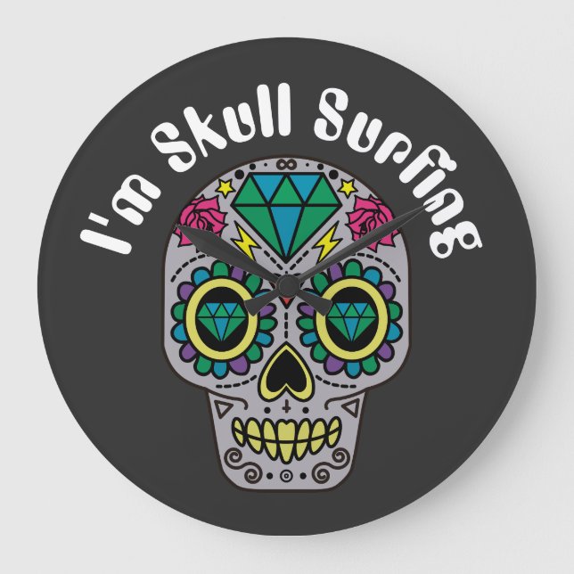 Grande Horloge Ronde Skull Large Clock (Recto)