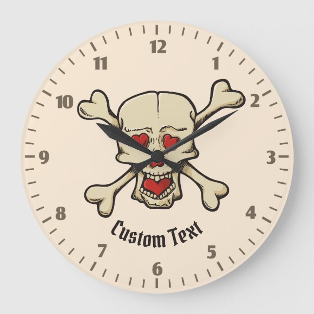 Grande Horloge Ronde Skull with Hearts (Recto)