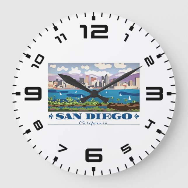 Grande Horloge Ronde Skyline San Diego (Recto)