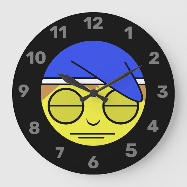 Grande Horloge Ronde Sleepy Face Emoji II Large Clock (Recto)