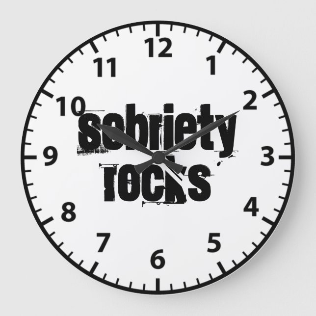 Grande Horloge Ronde Slogan de Sobriété de Récupération en 12 Étapes Al (Recto)