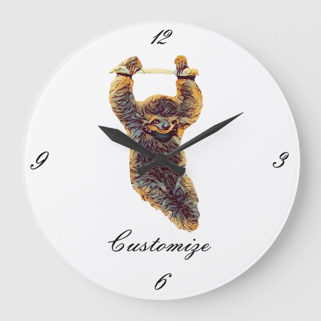 Grande Horloge Ronde Sloth Hanging Out Thunder_Cove (Recto)