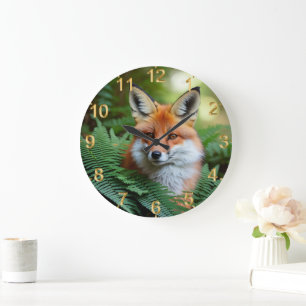 Grande Horloge Ronde "Sly : Le renard dans l'ombre"