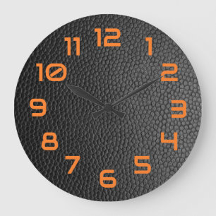 Grande Horloge Ronde Snakeskin noir