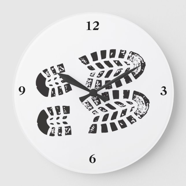 Grande Horloge Ronde Sneakers Black and White Imprint (Recto)