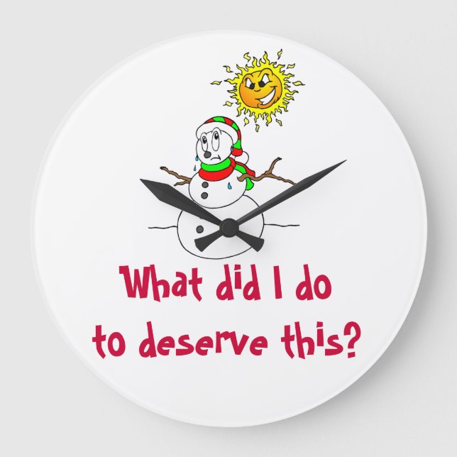 Grande Horloge Ronde Snowman Melting (Recto)