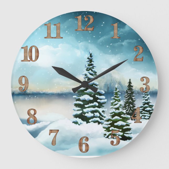 Grande Horloge Ronde Snowy pine (Recto)