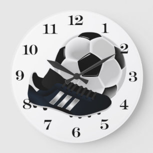 Grande Horloge Ronde Soccer ball and shoe