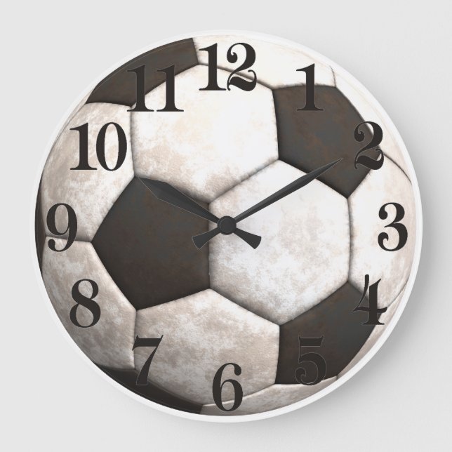 Grande Horloge Ronde Soccer Ball Team Sports (Recto)