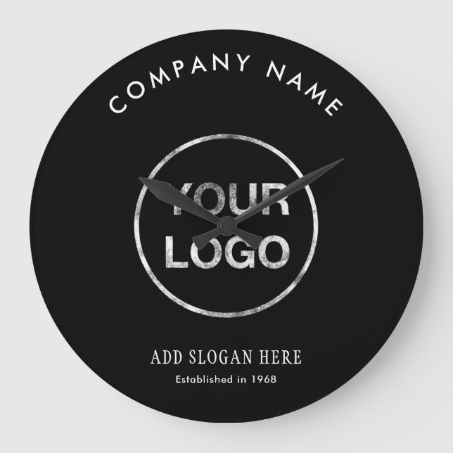 Grande Horloge Ronde Société de conception de logo Modern Curve (Recto)