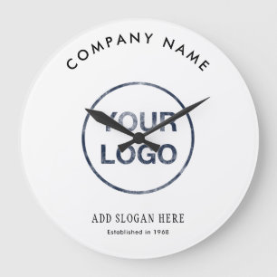 Grande Horloge Ronde Société de conception de logo Modern Curve
