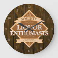 Société de liqueurs Enthousiastes Large Clock