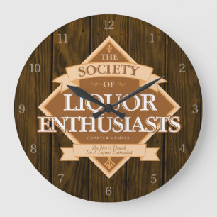 Grande Horloge Ronde Société de liqueurs Enthousiastes Large Clock