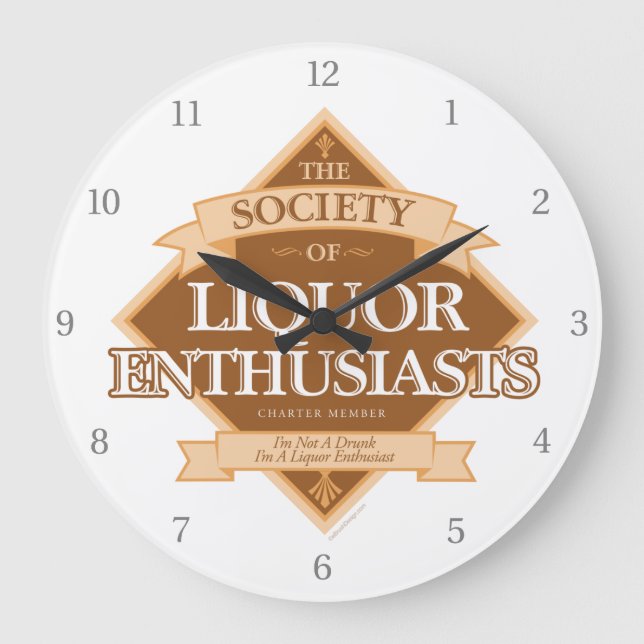 Grande Horloge Ronde Société de liqueurs Enthousiastes Large Clock (Recto)