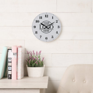 Grande Horloge Ronde Société Marque Élégante Logo Entreprise Promotionn