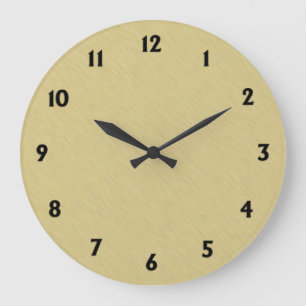 Grande Horloge Ronde Soft Brushed Gold with Black Numbers