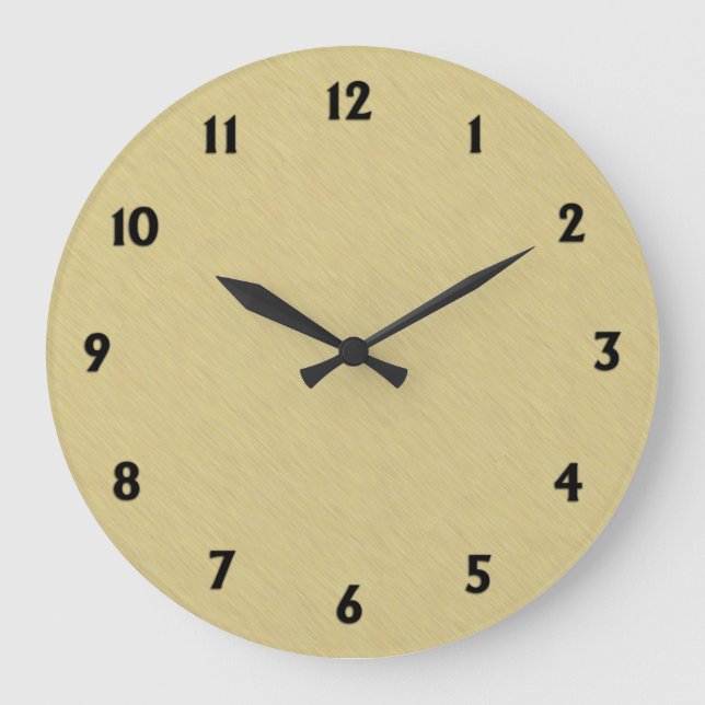Grande Horloge Ronde Soft Brushed Gold with Black Numbers (Recto)