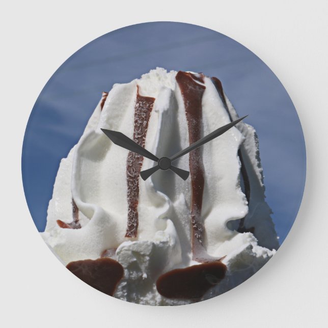 Grande Horloge Ronde Soft Serve Ice Cream Cone Photographe Summer Food (Recto)