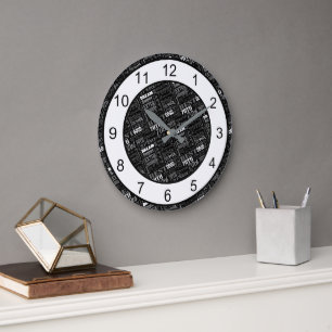 Grande Horloge Ronde Soixante-dixième monogramme personnalisé de fêt